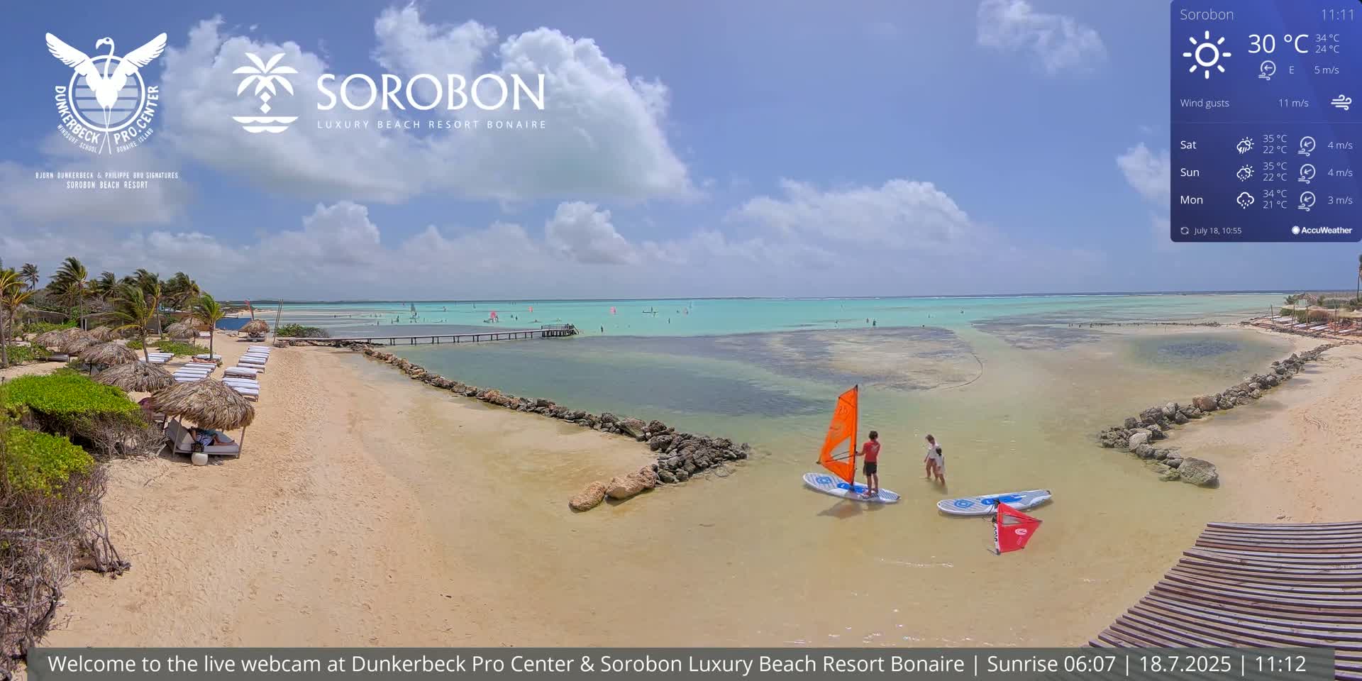Carribean, Sorobon Beach Live Cam - Kralendijk, Bonaire, Bonaire Sint Eustatius and Saba, Netherland