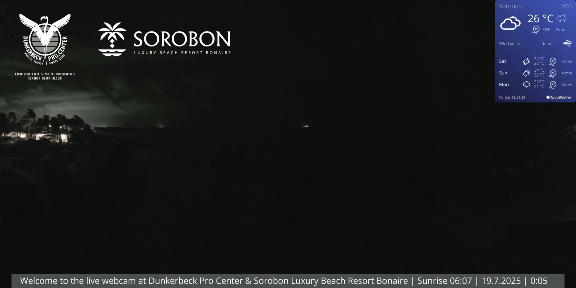 Carribean, Sorobon Beach Live Cam - Kralendijk, Bonaire, Bonaire Sint Eustatius and Saba, Netherland