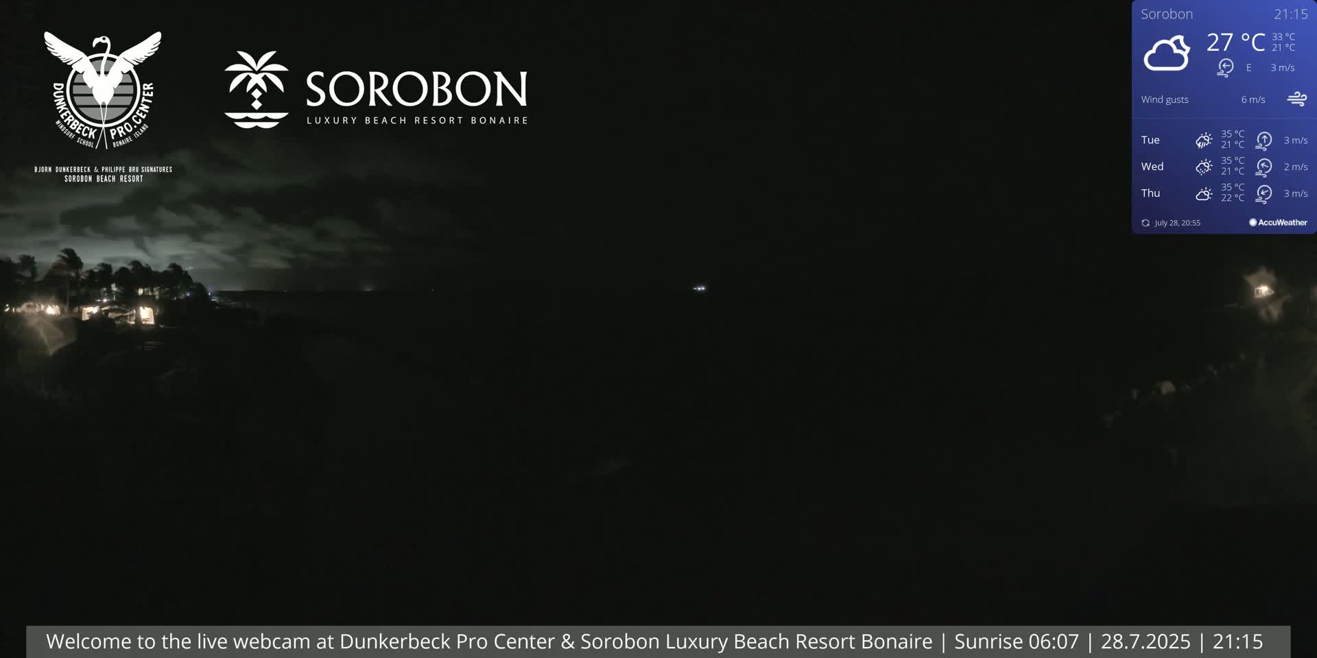 Carribean, Sorobon Beach Live Cam - Kralendijk, Bonaire, Bonaire Sint Eustatius and Saba, Netherland
