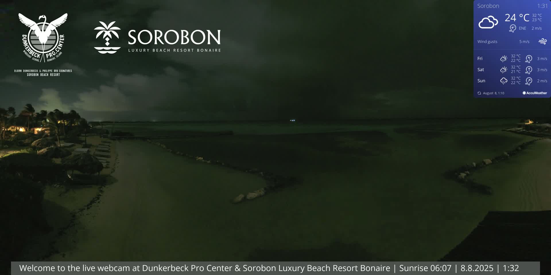 Carribean, Sorobon Beach Live Cam - Kralendijk, Bonaire, Bonaire Sint Eustatius and Saba, Netherland