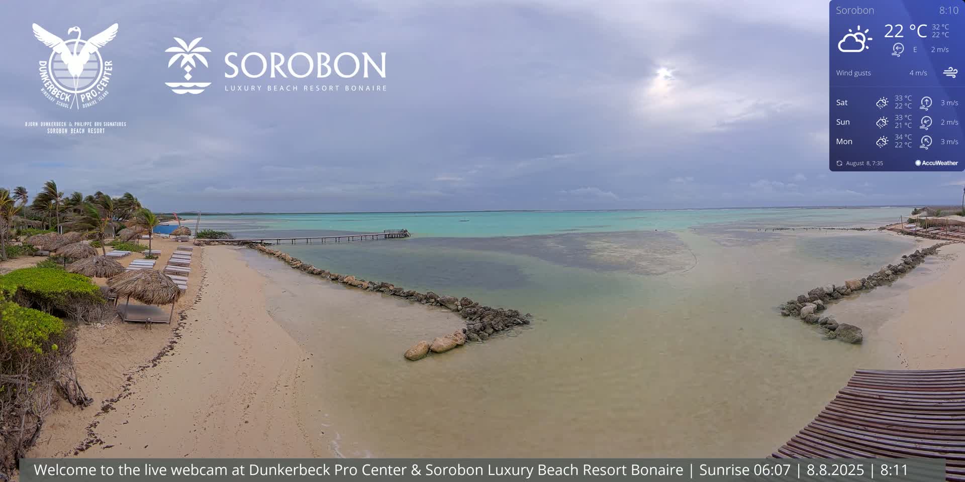 Carribean, Sorobon Beach Live Cam - Kralendijk, Bonaire, Bonaire Sint Eustatius and Saba, Netherland