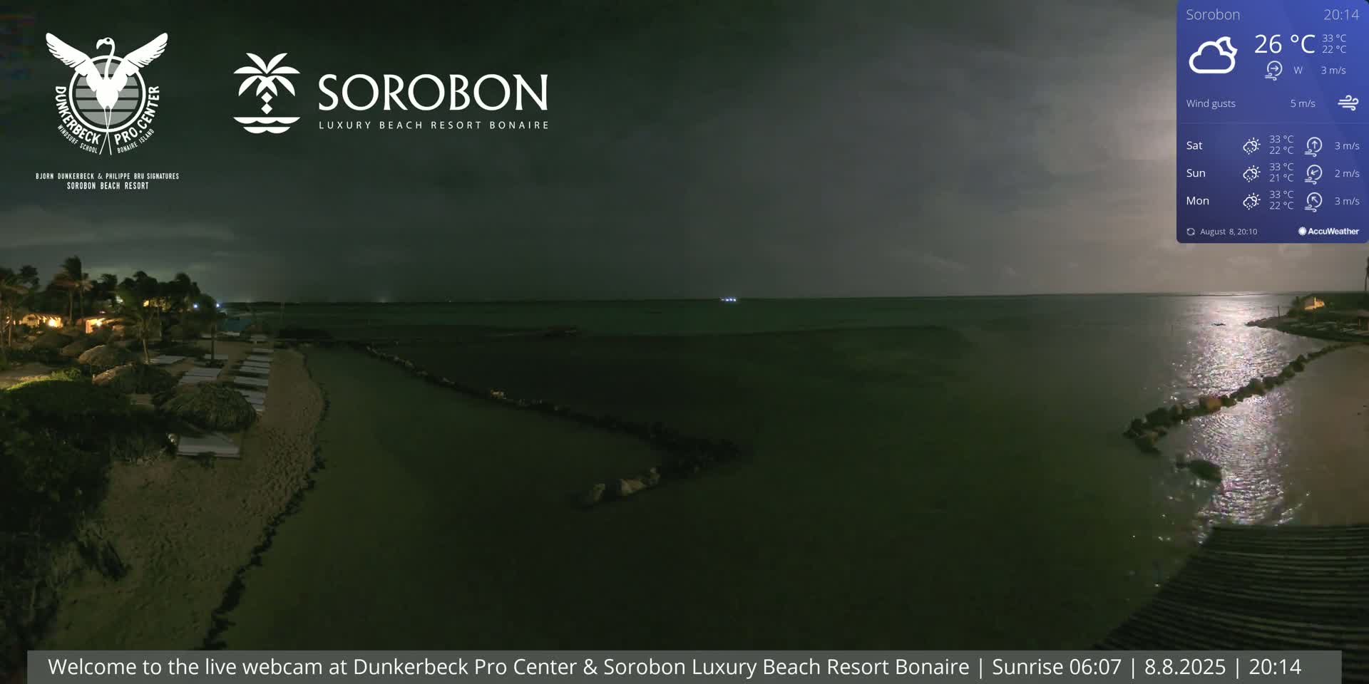 Carribean, Sorobon Beach Live Cam - Kralendijk, Bonaire, Bonaire Sint Eustatius and Saba, Netherland
