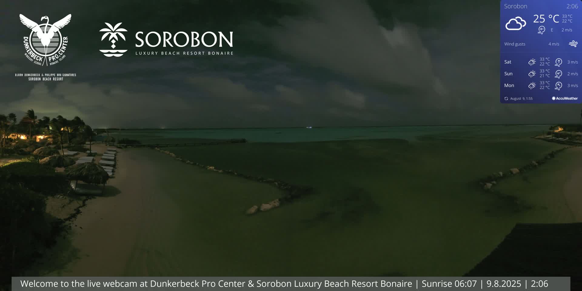 Carribean, Sorobon Beach Live Cam - Kralendijk, Bonaire, Bonaire Sint Eustatius and Saba, Netherland