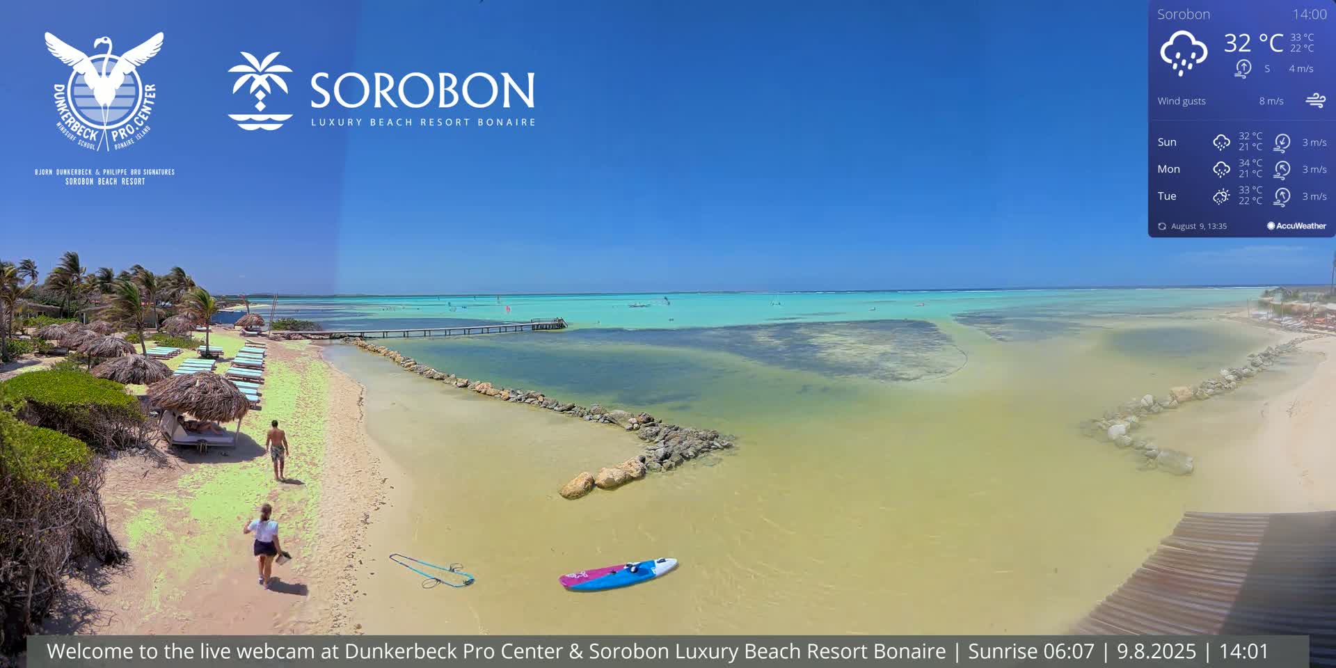 Carribean, Sorobon Beach Live Cam - Kralendijk, Bonaire, Bonaire Sint Eustatius and Saba, Netherland