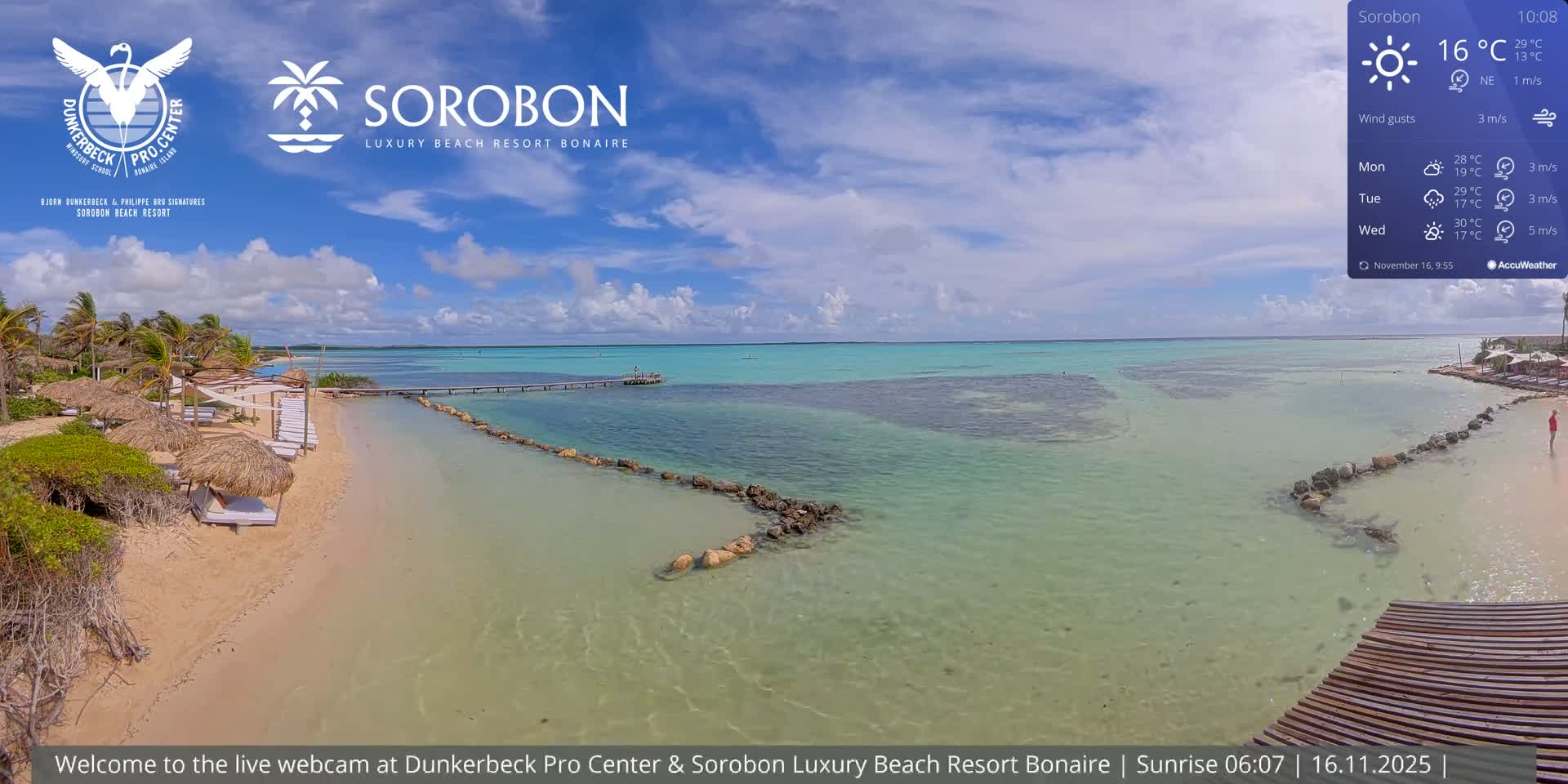 Carribean, Sorobon Beach Live Cam - Kralendijk, Bonaire, Bonaire Sint Eustatius and Saba, Netherland