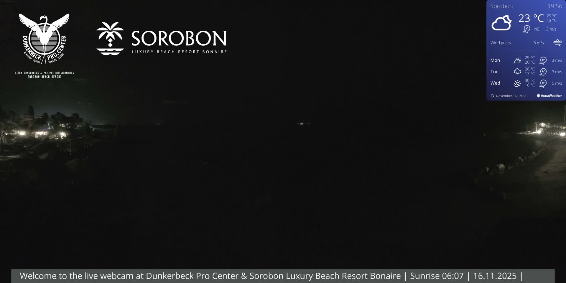 Carribean, Sorobon Beach Live Cam - Kralendijk, Bonaire, Bonaire Sint Eustatius and Saba, Netherland