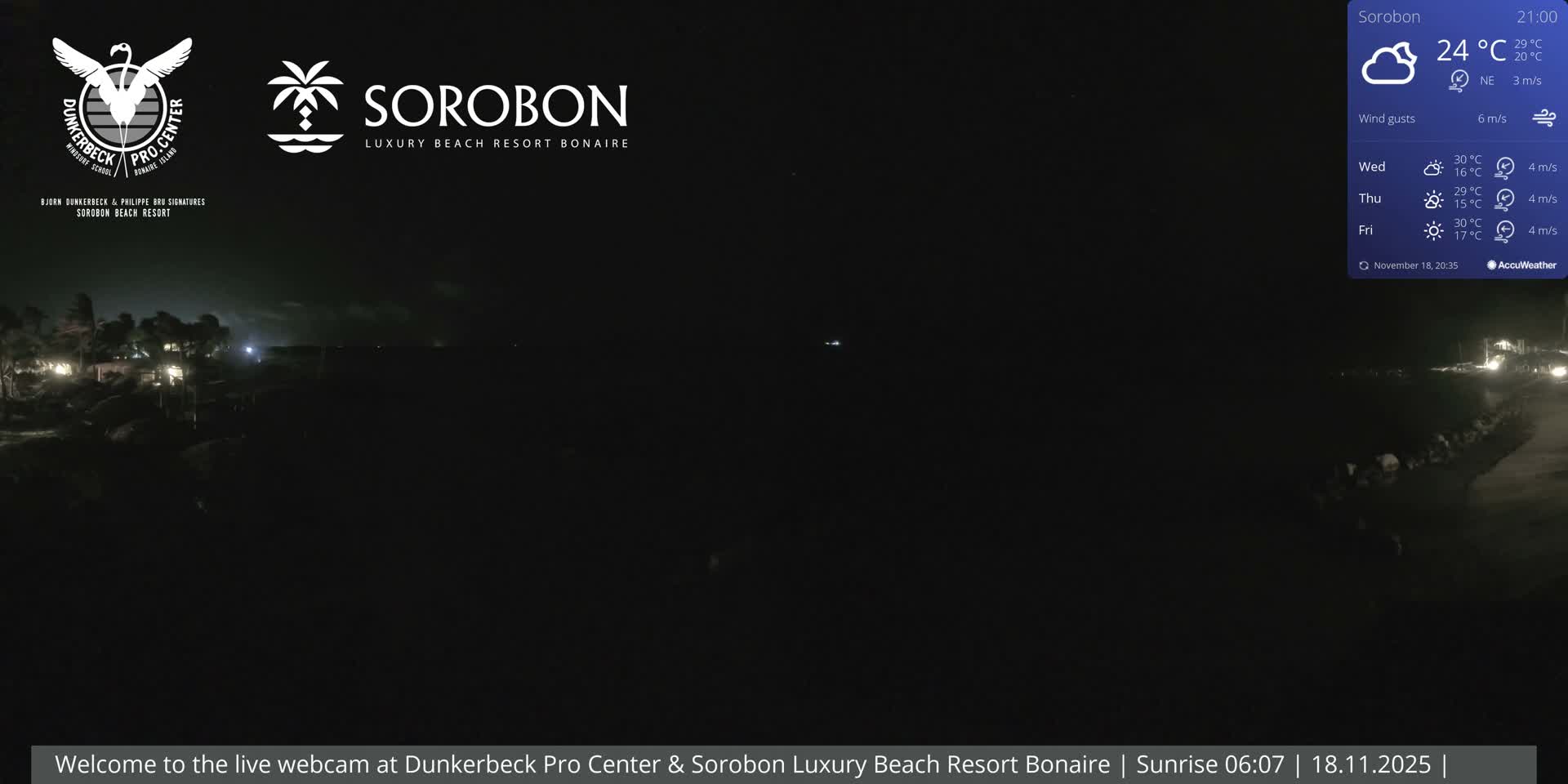 Carribean, Sorobon Beach Live Cam - Kralendijk, Bonaire, Bonaire Sint Eustatius and Saba, Netherland