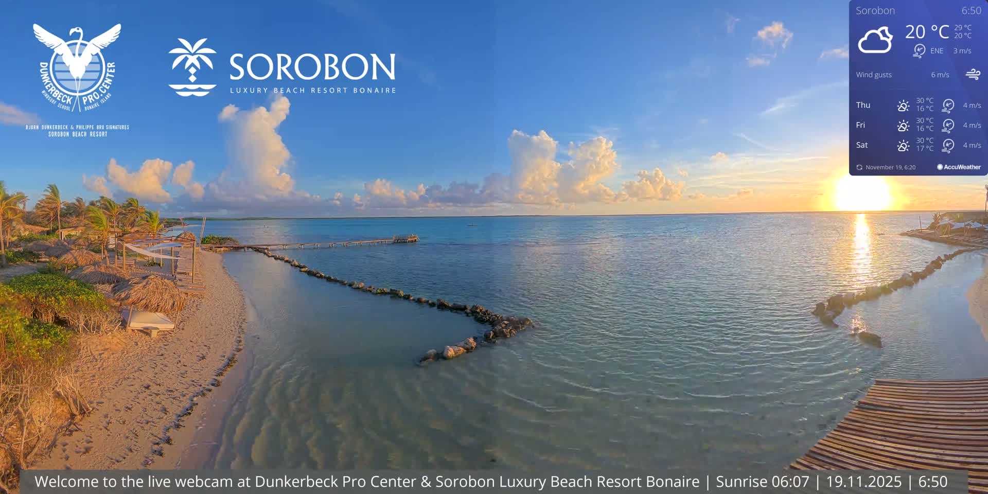 Carribean, Sorobon Beach Live Cam - Kralendijk, Bonaire, Bonaire Sint Eustatius and Saba, Netherland