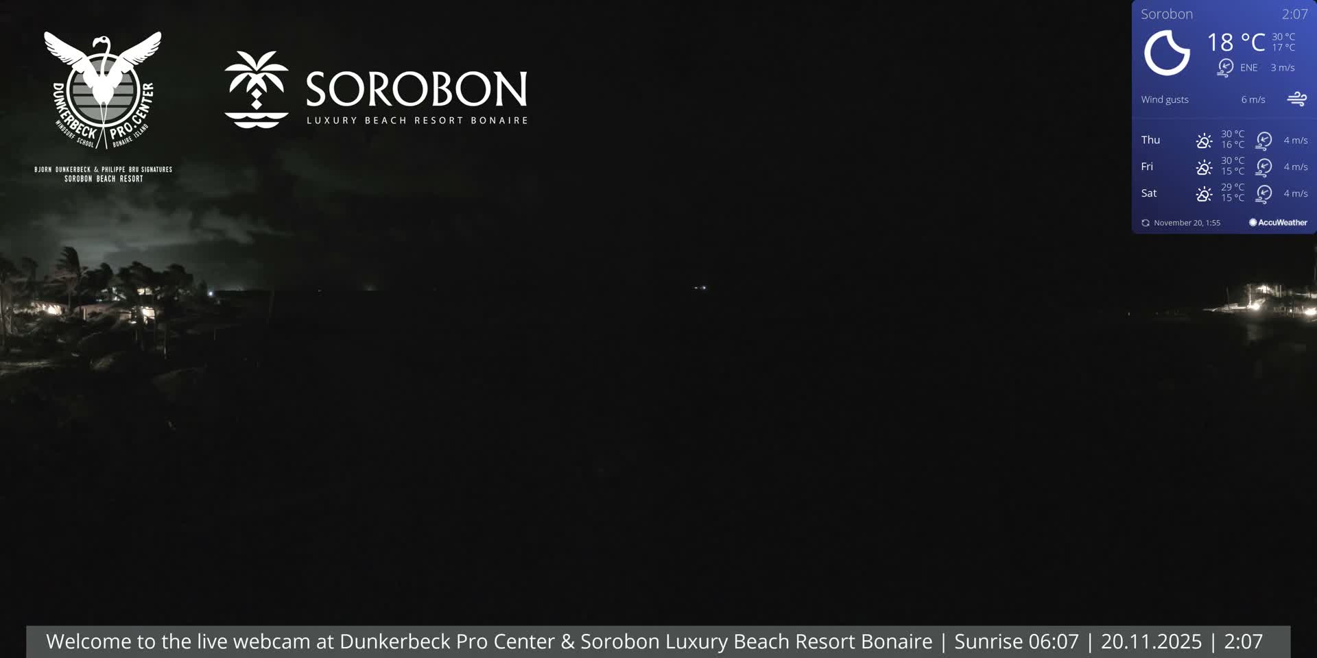 Carribean, Sorobon Beach Live Cam - Kralendijk, Bonaire, Bonaire Sint Eustatius and Saba, Netherland