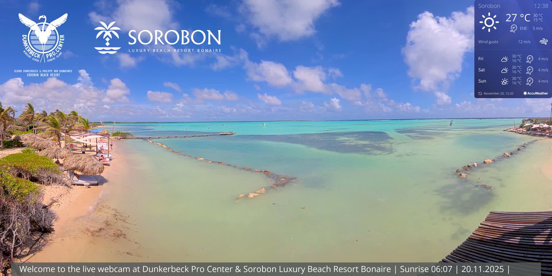 Carribean, Sorobon Beach Live Cam - Kralendijk, Bonaire, Bonaire Sint Eustatius and Saba, Netherland