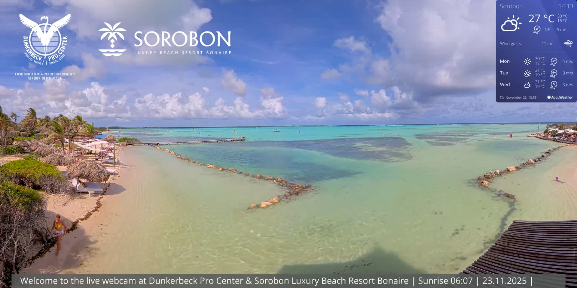 Carribean, Sorobon Beach Live Cam - Kralendijk, Bonaire, Bonaire Sint Eustatius and Saba, Netherland