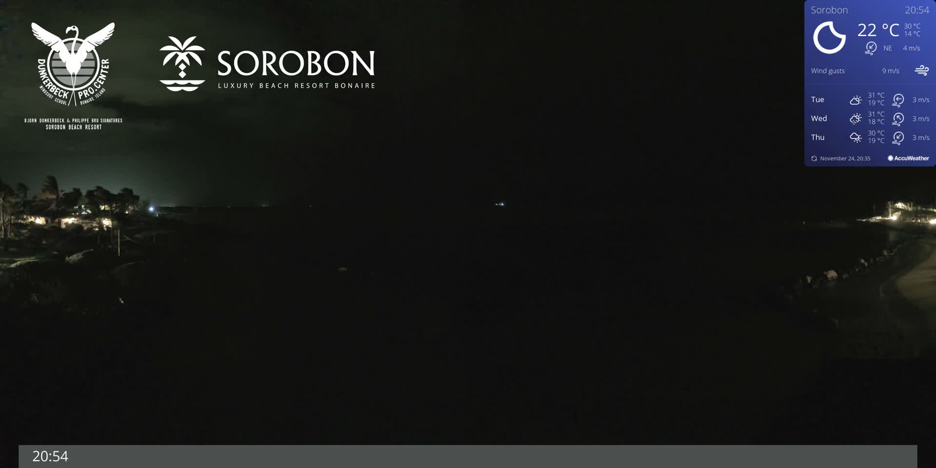 Carribean, Sorobon Beach Live Cam - Kralendijk, Bonaire, Bonaire Sint Eustatius and Saba, Netherland