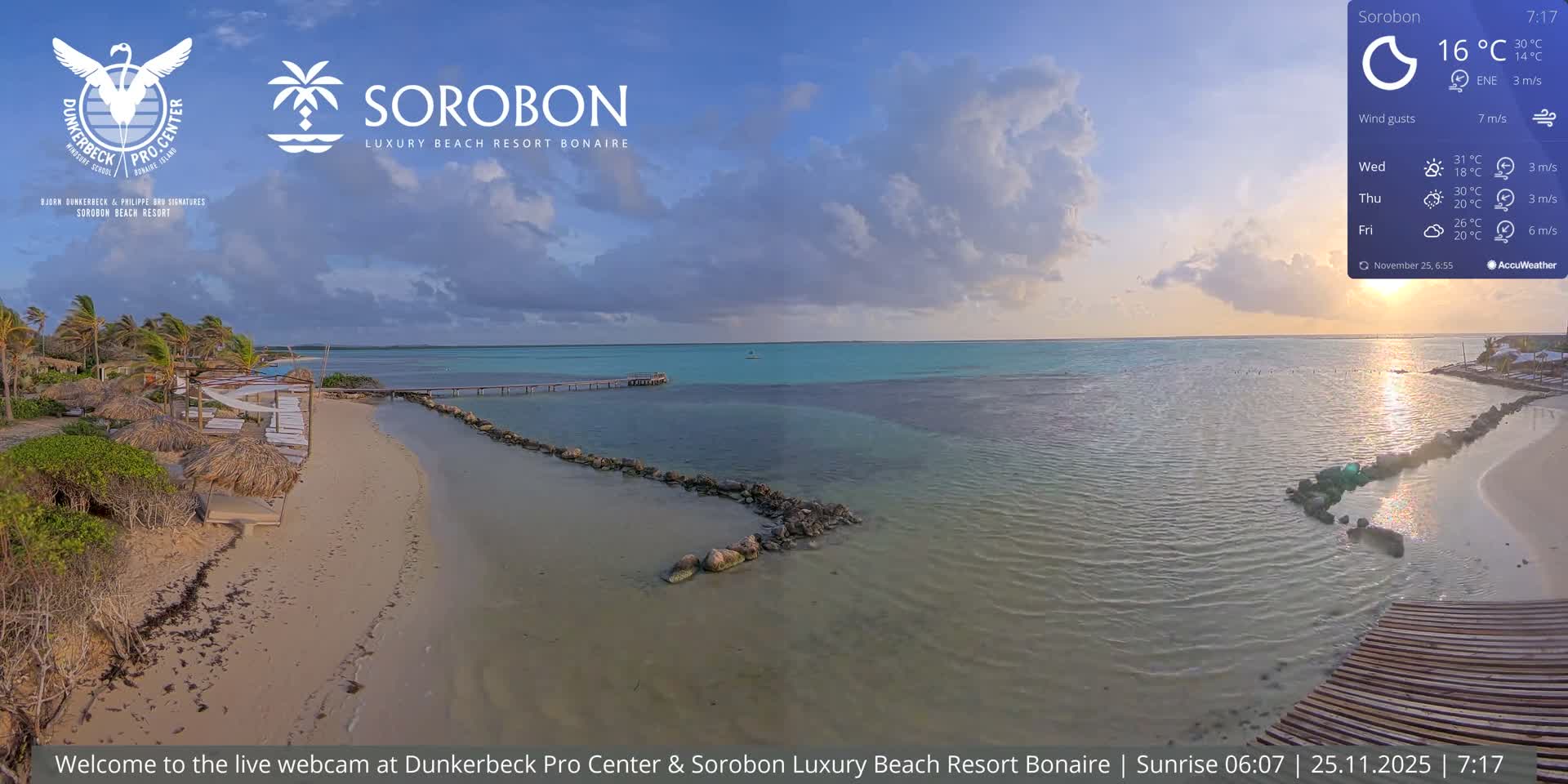 Carribean, Sorobon Beach Live Cam - Kralendijk, Bonaire, Bonaire Sint Eustatius and Saba, Netherland