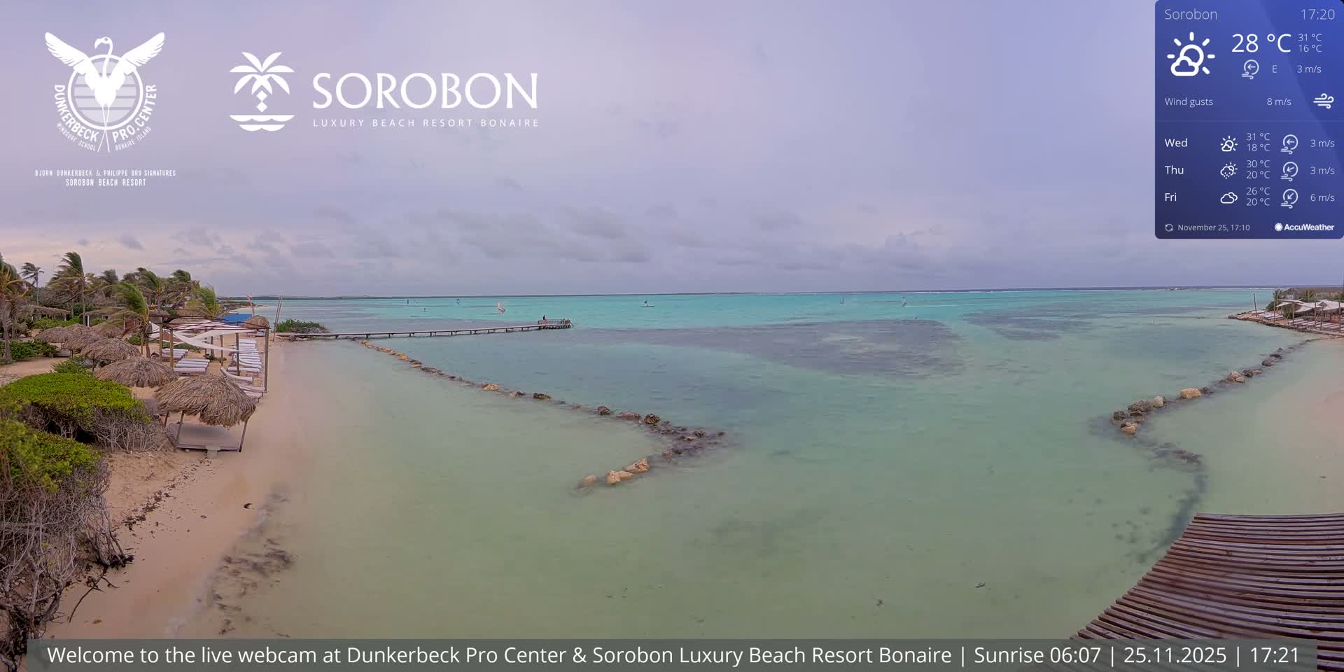 Carribean, Sorobon Beach Live Cam - Kralendijk, Bonaire, Bonaire Sint Eustatius and Saba, Netherland
