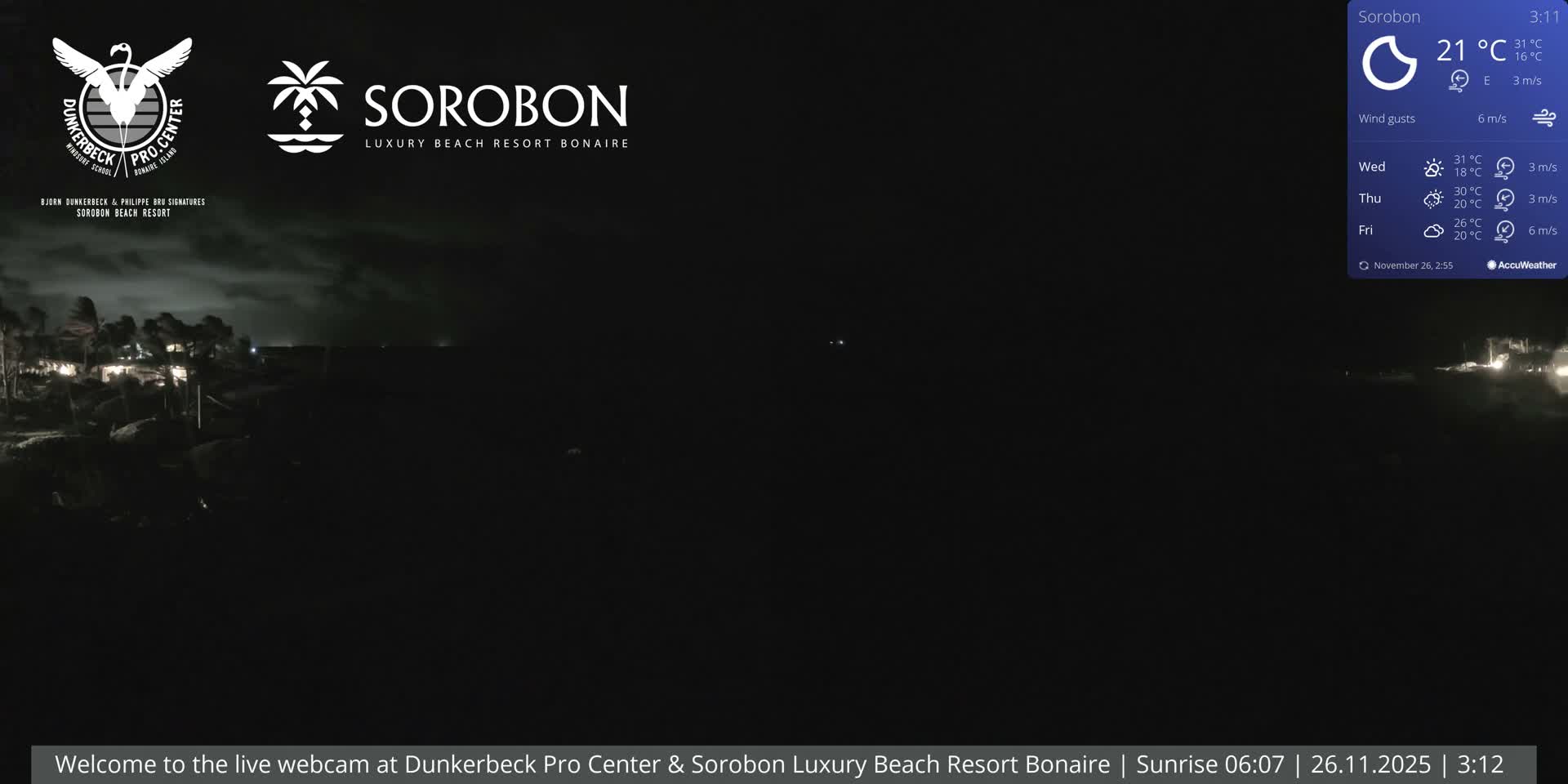 Carribean, Sorobon Beach Live Cam - Kralendijk, Bonaire, Bonaire Sint Eustatius and Saba, Netherland