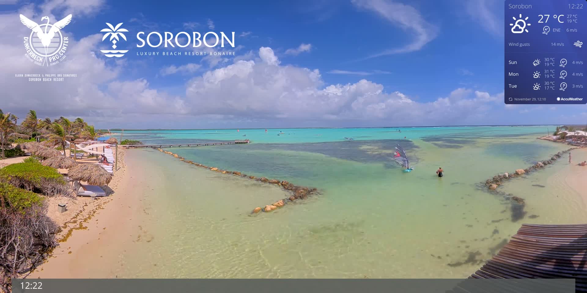Carribean, Sorobon Beach Live Cam - Kralendijk, Bonaire, Bonaire Sint Eustatius and Saba, Netherland