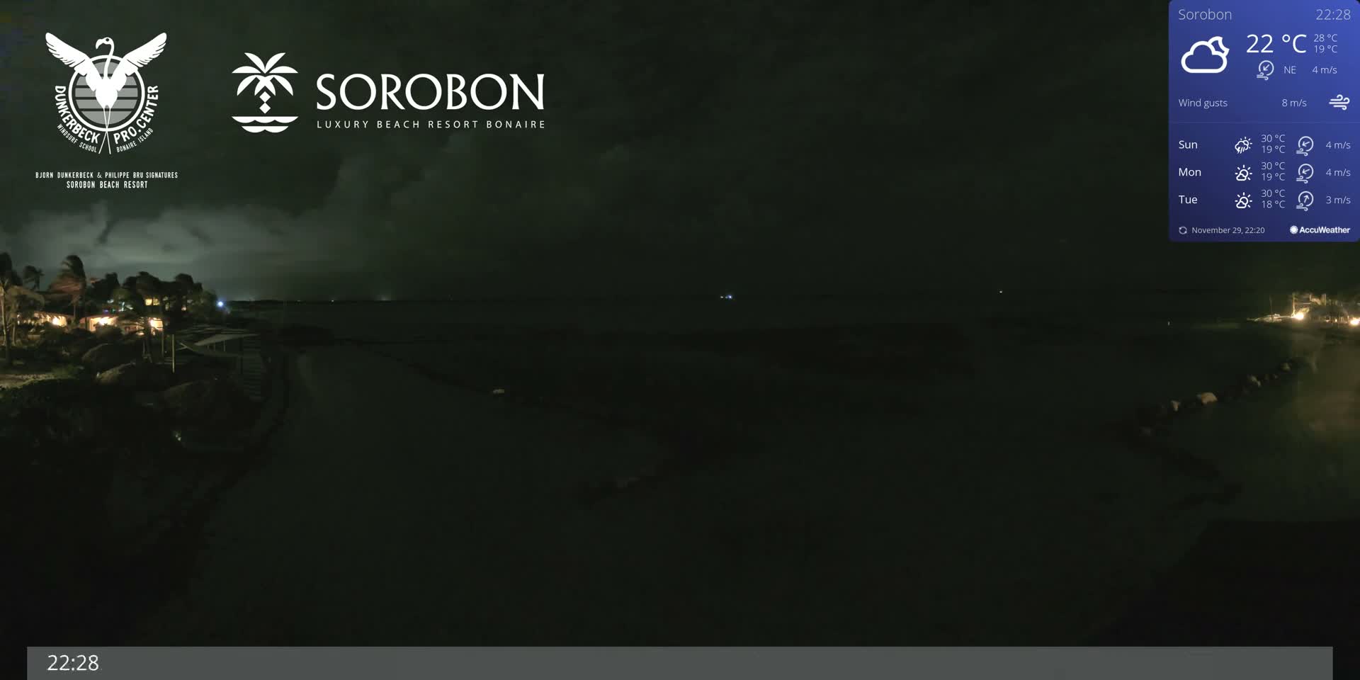 Carribean, Sorobon Beach Live Cam - Kralendijk, Bonaire, Bonaire Sint Eustatius and Saba, Netherland