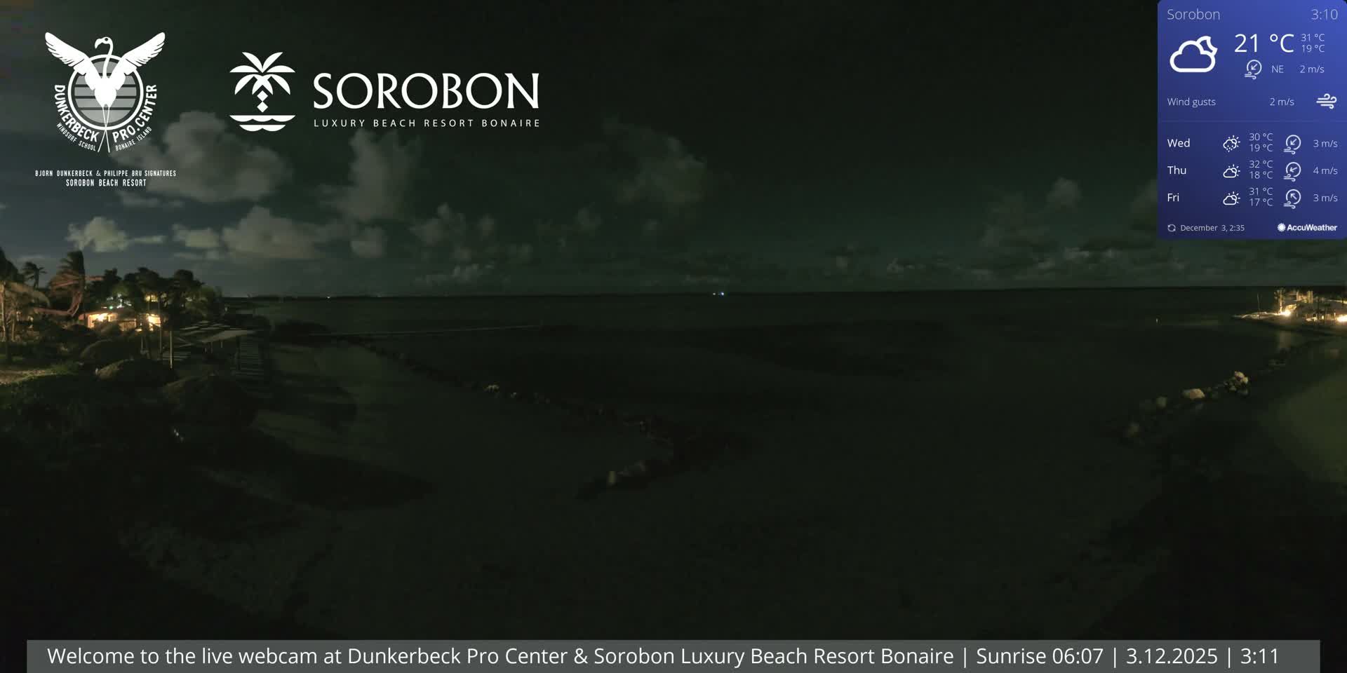 Carribean, Sorobon Beach Live Cam - Kralendijk, Bonaire, Bonaire Sint Eustatius and Saba, Netherland