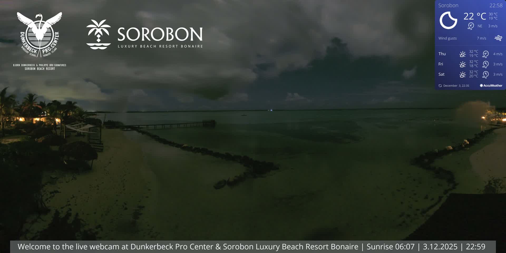 Carribean, Sorobon Beach Live Cam - Kralendijk, Bonaire, Bonaire Sint Eustatius and Saba, Netherland