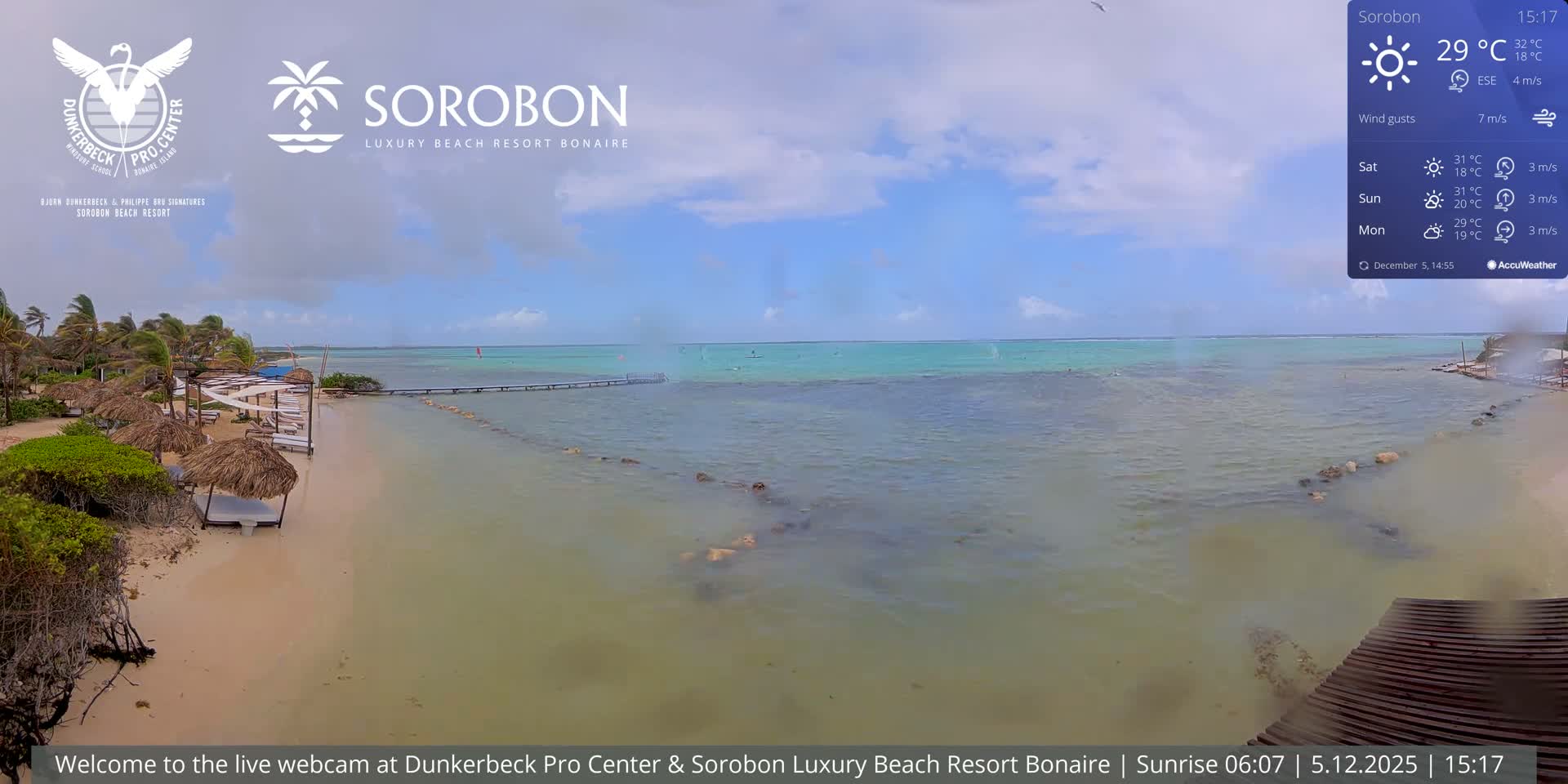 Carribean, Sorobon Beach Live Cam - Kralendijk, Bonaire, Bonaire Sint Eustatius and Saba, Netherland