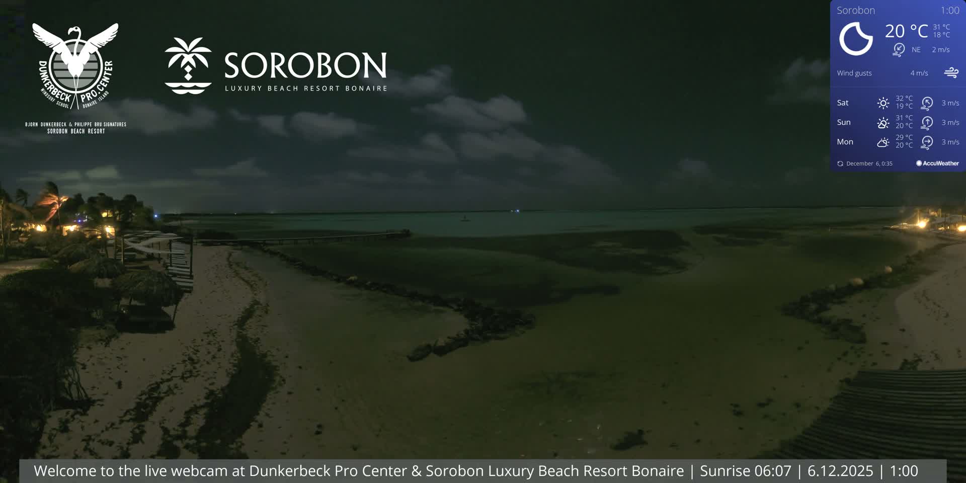 Carribean, Sorobon Beach Live Cam - Kralendijk, Bonaire, Bonaire Sint Eustatius and Saba, Netherland