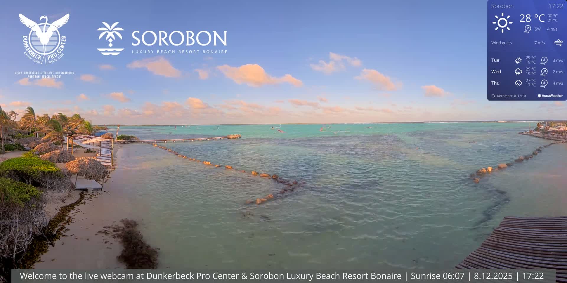 Carribean, Sorobon Beach Live Cam - Kralendijk, Bonaire, Bonaire Sint Eustatius and Saba, Netherland