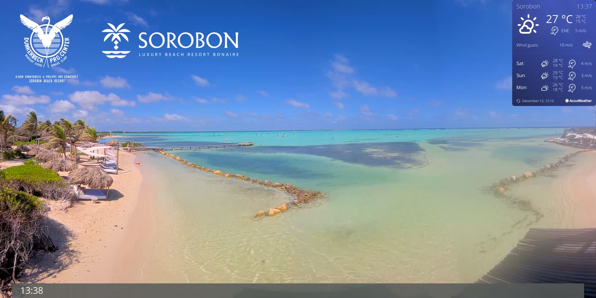 Carribean, Sorobon Beach Live Cam - Kralendijk, Bonaire, Bonaire Sint Eustatius and Saba, Netherland