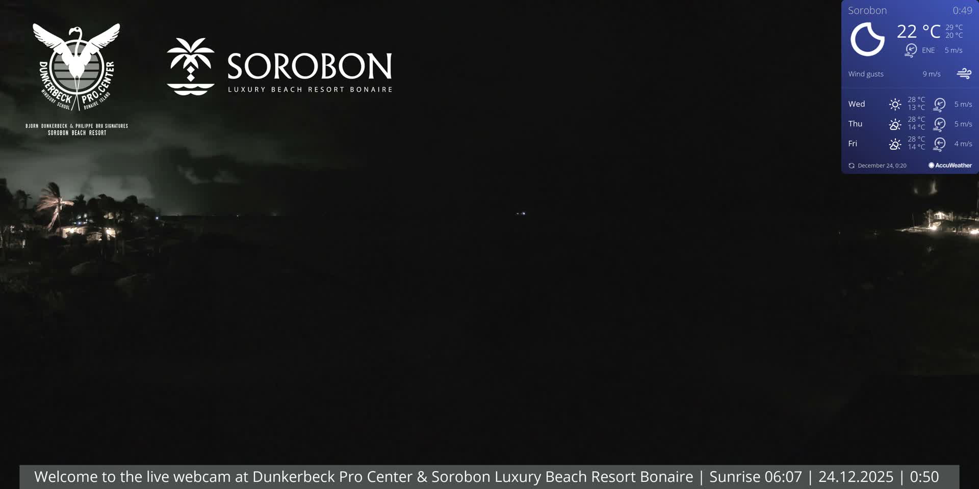 Carribean, Sorobon Beach Live Cam - Kralendijk, Bonaire, Bonaire Sint Eustatius and Saba, Netherland