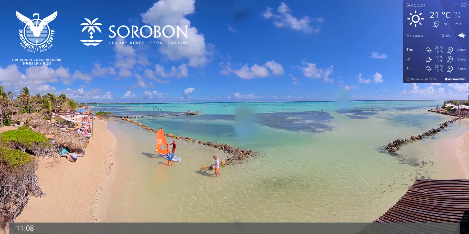 Carribean, Sorobon Beach Live Cam - Kralendijk, Bonaire, Bonaire Sint Eustatius and Saba, Netherland