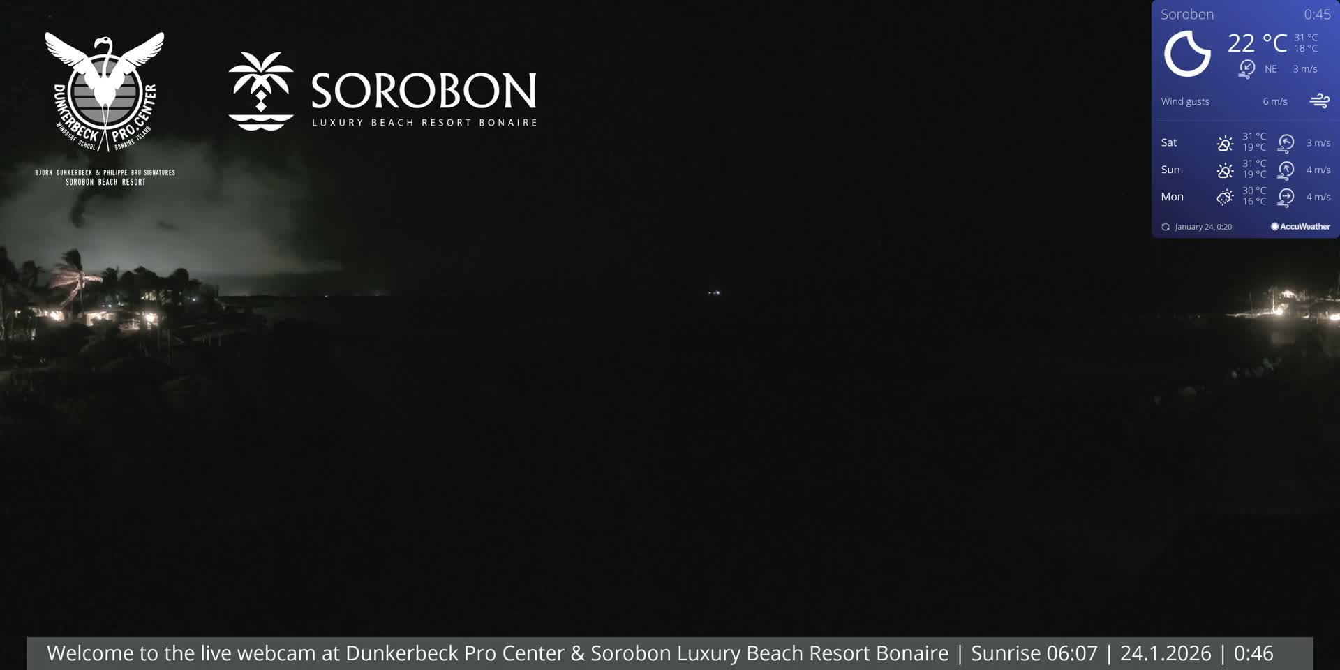 Carribean, Sorobon Beach Live Cam - Kralendijk, Bonaire, Bonaire Sint Eustatius and Saba, Netherland