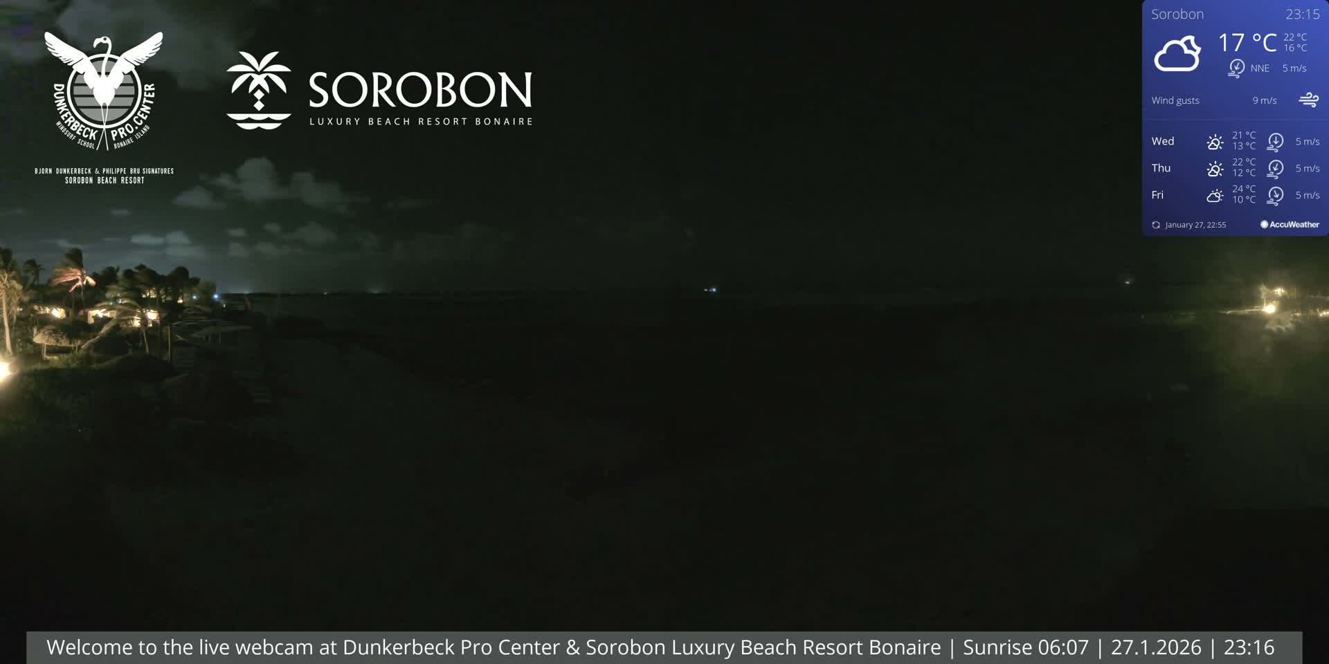 Carribean, Sorobon Beach Live Cam - Kralendijk, Bonaire, Bonaire Sint Eustatius and Saba, Netherland