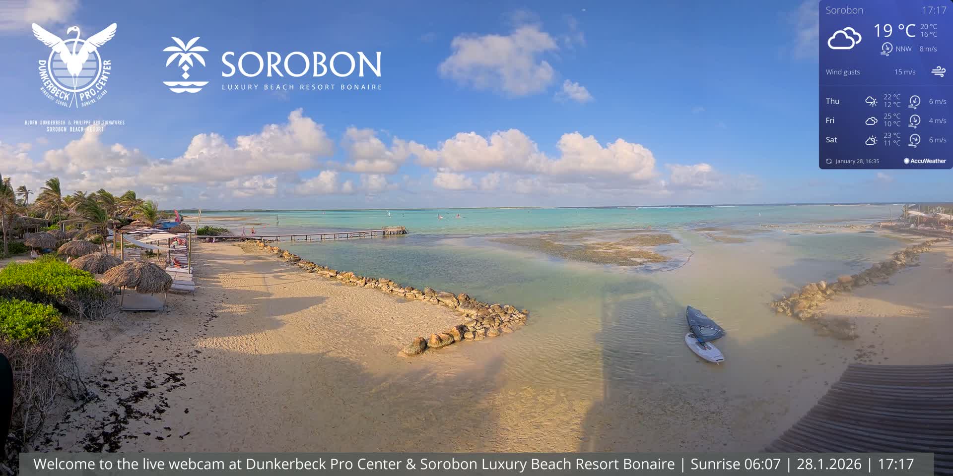 Carribean, Sorobon Beach Live Cam - Kralendijk, Bonaire, Bonaire Sint Eustatius and Saba, Netherland