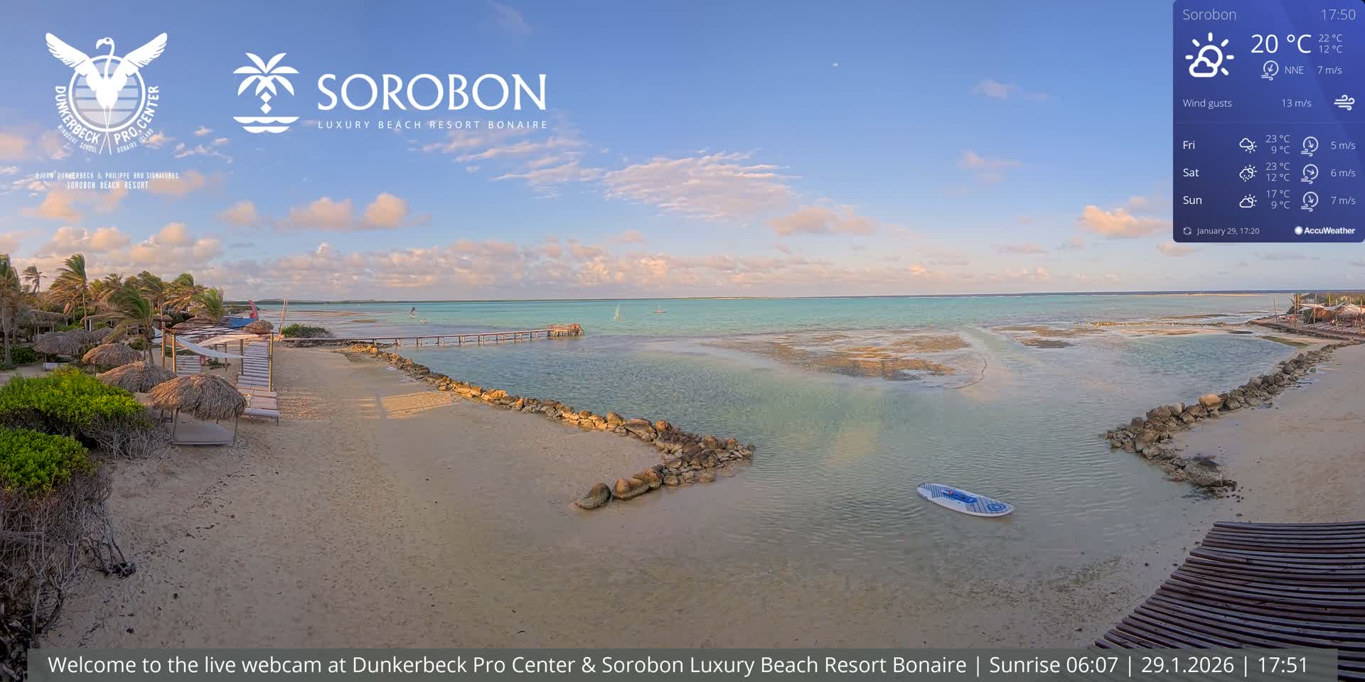 Carribean, Sorobon Beach Live Cam - Kralendijk, Bonaire, Bonaire Sint Eustatius and Saba, Netherland