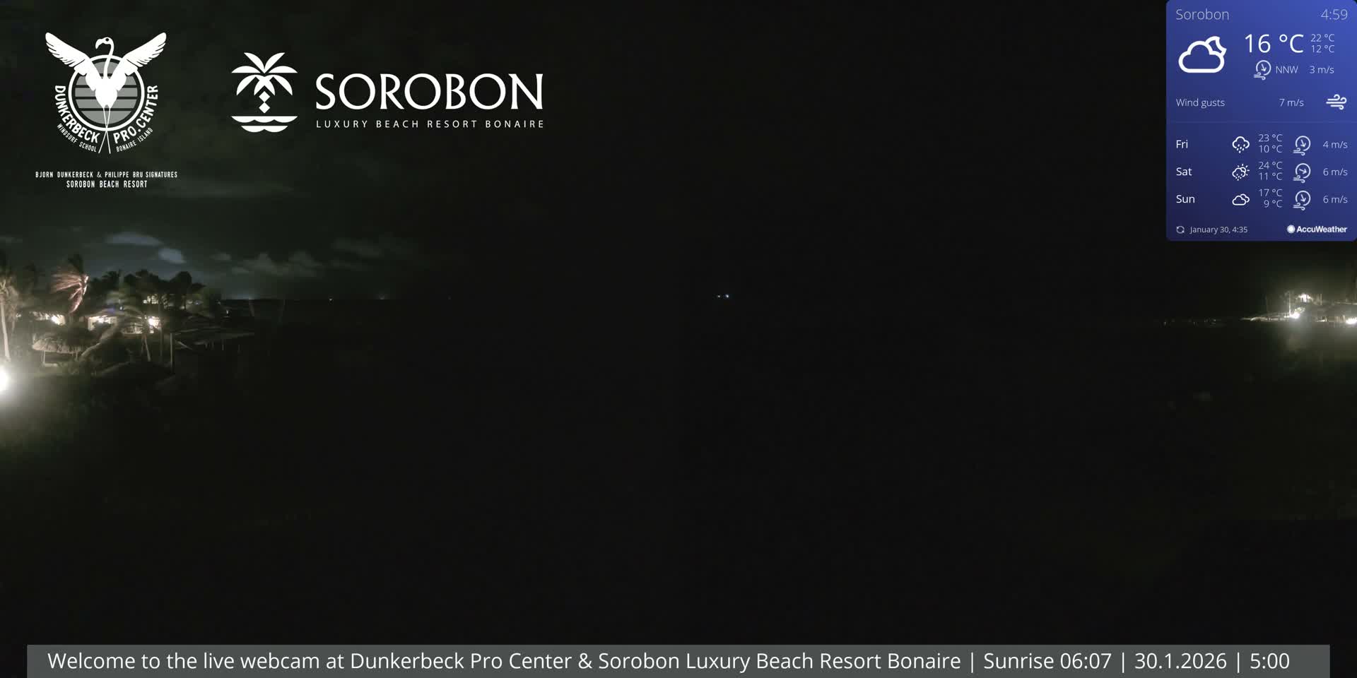 Carribean, Sorobon Beach Live Cam - Kralendijk, Bonaire, Bonaire Sint Eustatius and Saba, Netherland