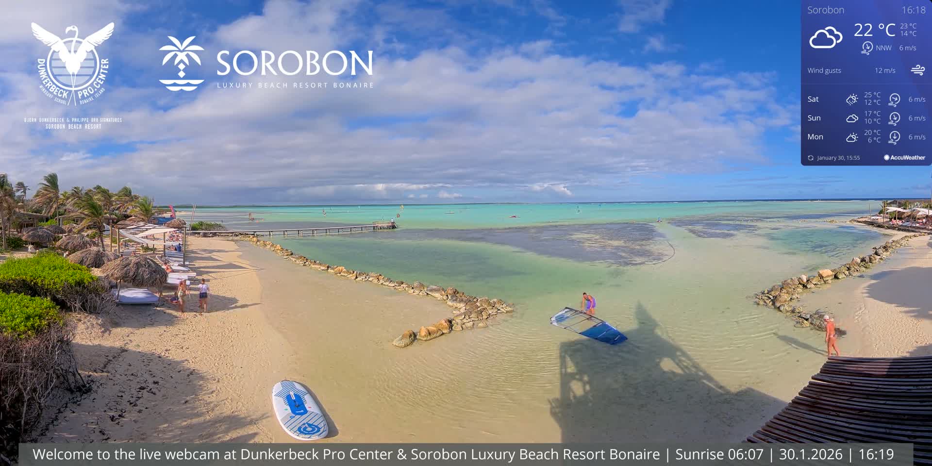 Carribean, Sorobon Beach Live Cam - Kralendijk, Bonaire, Bonaire Sint Eustatius and Saba, Netherland