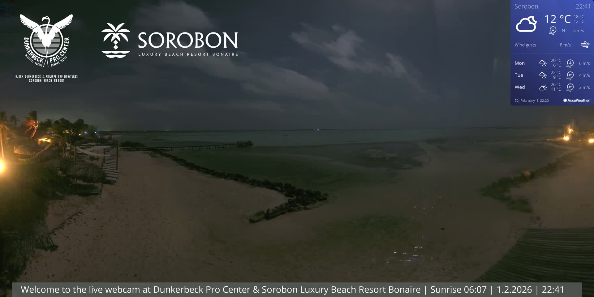 Carribean, Sorobon Beach Live Cam - Kralendijk, Bonaire, Bonaire Sint Eustatius and Saba, Netherland