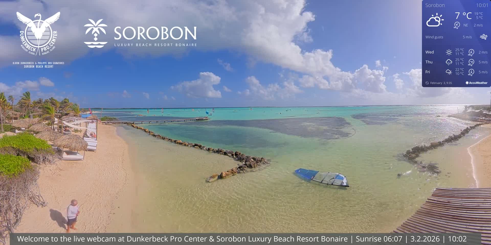 Carribean, Sorobon Beach Live Cam - Kralendijk, Bonaire, Bonaire Sint Eustatius and Saba, Netherland