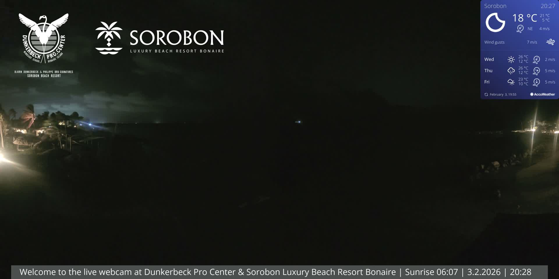 Carribean, Sorobon Beach Live Cam - Kralendijk, Bonaire, Bonaire Sint Eustatius and Saba, Netherland