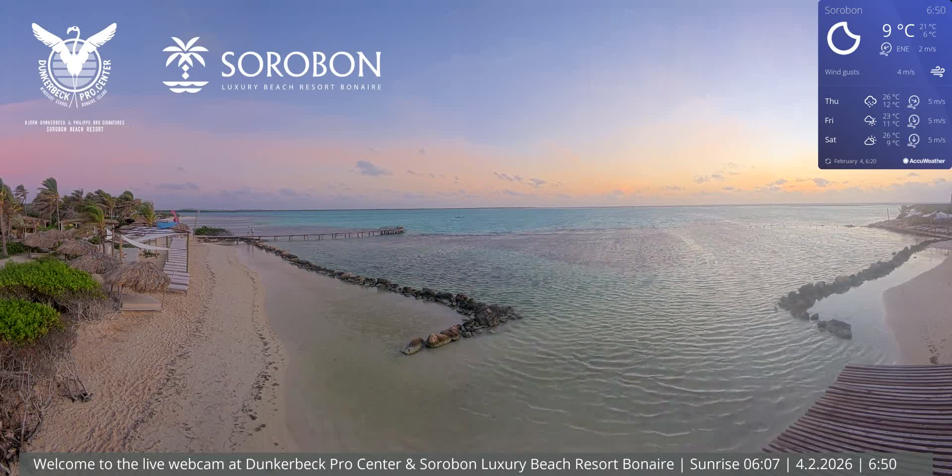 Carribean, Sorobon Beach Live Cam - Kralendijk, Bonaire, Bonaire Sint Eustatius and Saba, Netherland