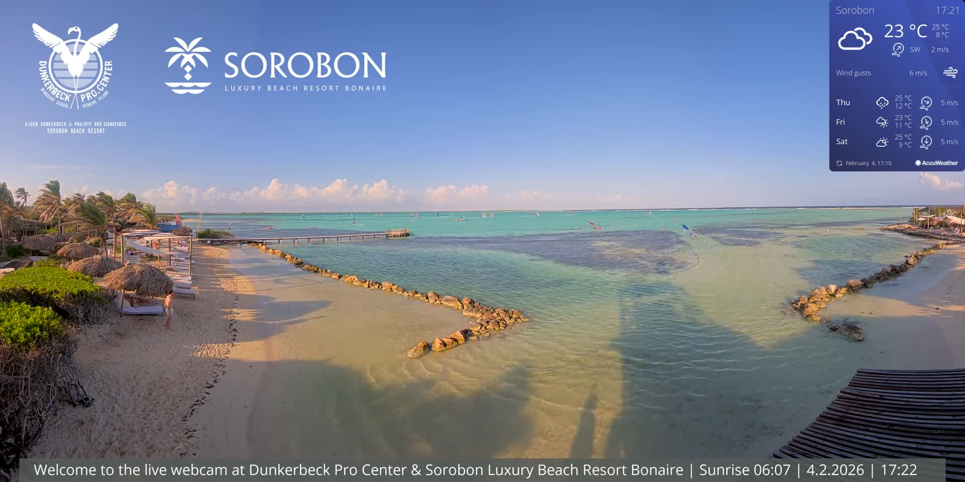 Carribean, Sorobon Beach Live Cam - Kralendijk, Bonaire, Bonaire Sint Eustatius and Saba, Netherland