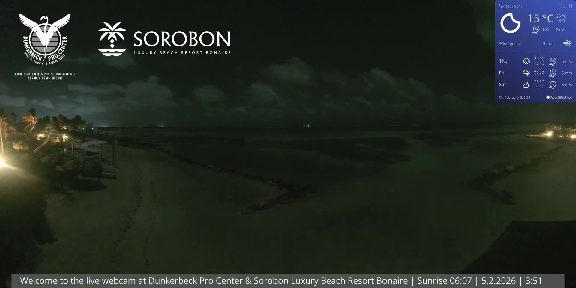 Carribean, Sorobon Beach Live Cam - Kralendijk, Bonaire, Bonaire Sint Eustatius and Saba, Netherland