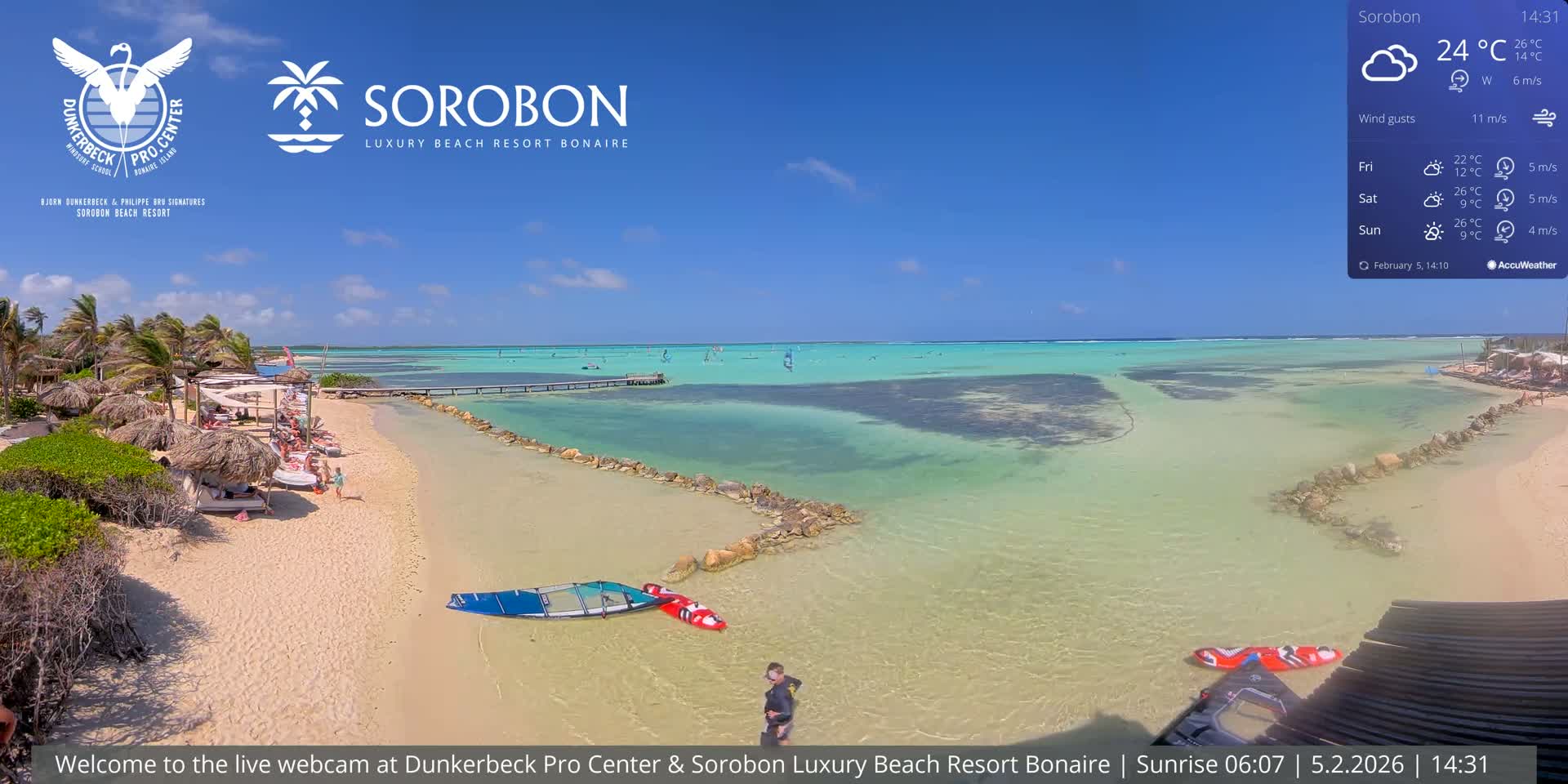 Carribean, Sorobon Beach Live Cam - Kralendijk, Bonaire, Bonaire Sint Eustatius and Saba, Netherland