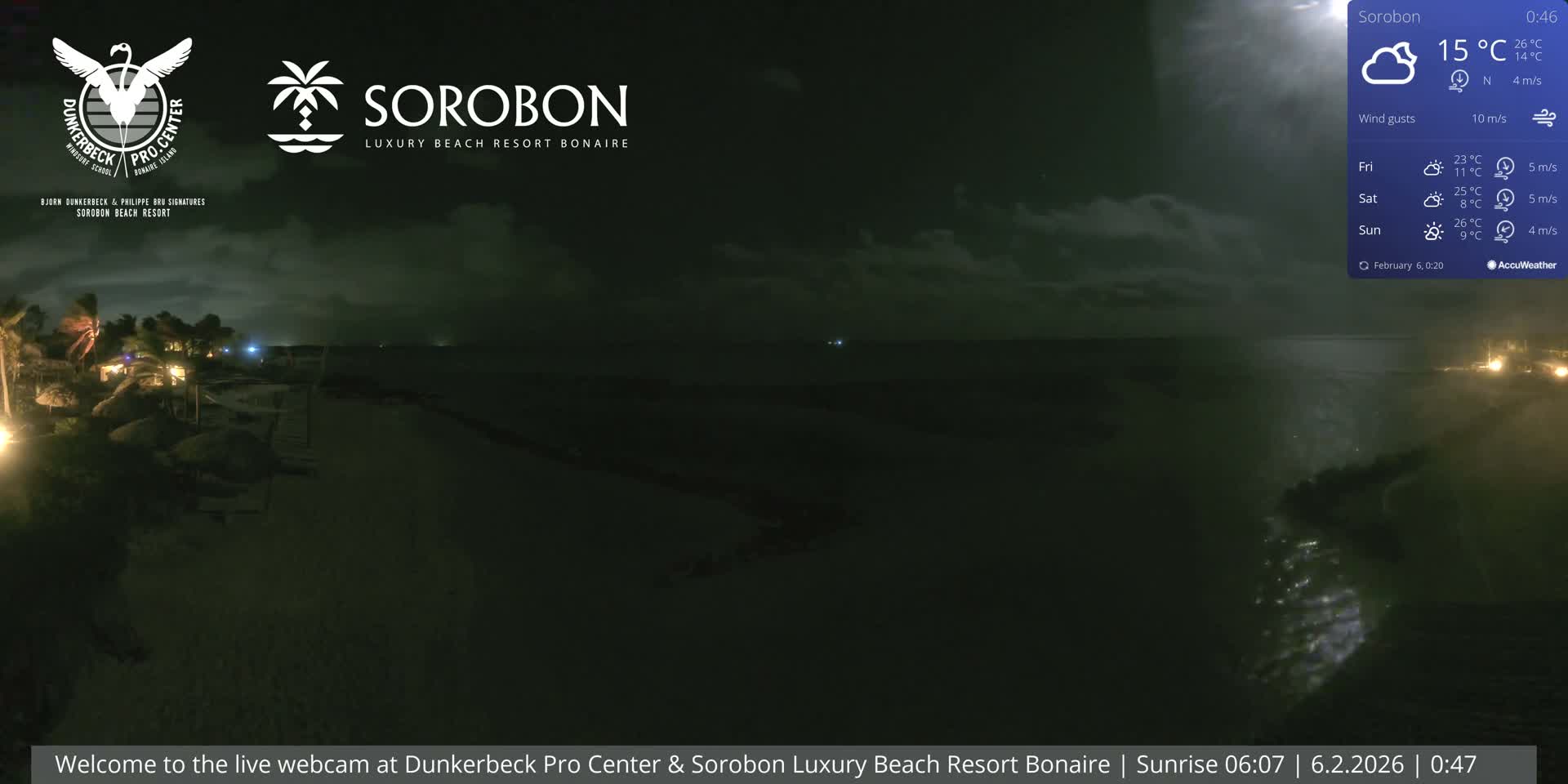 Carribean, Sorobon Beach Live Cam - Kralendijk, Bonaire, Bonaire Sint Eustatius and Saba, Netherland