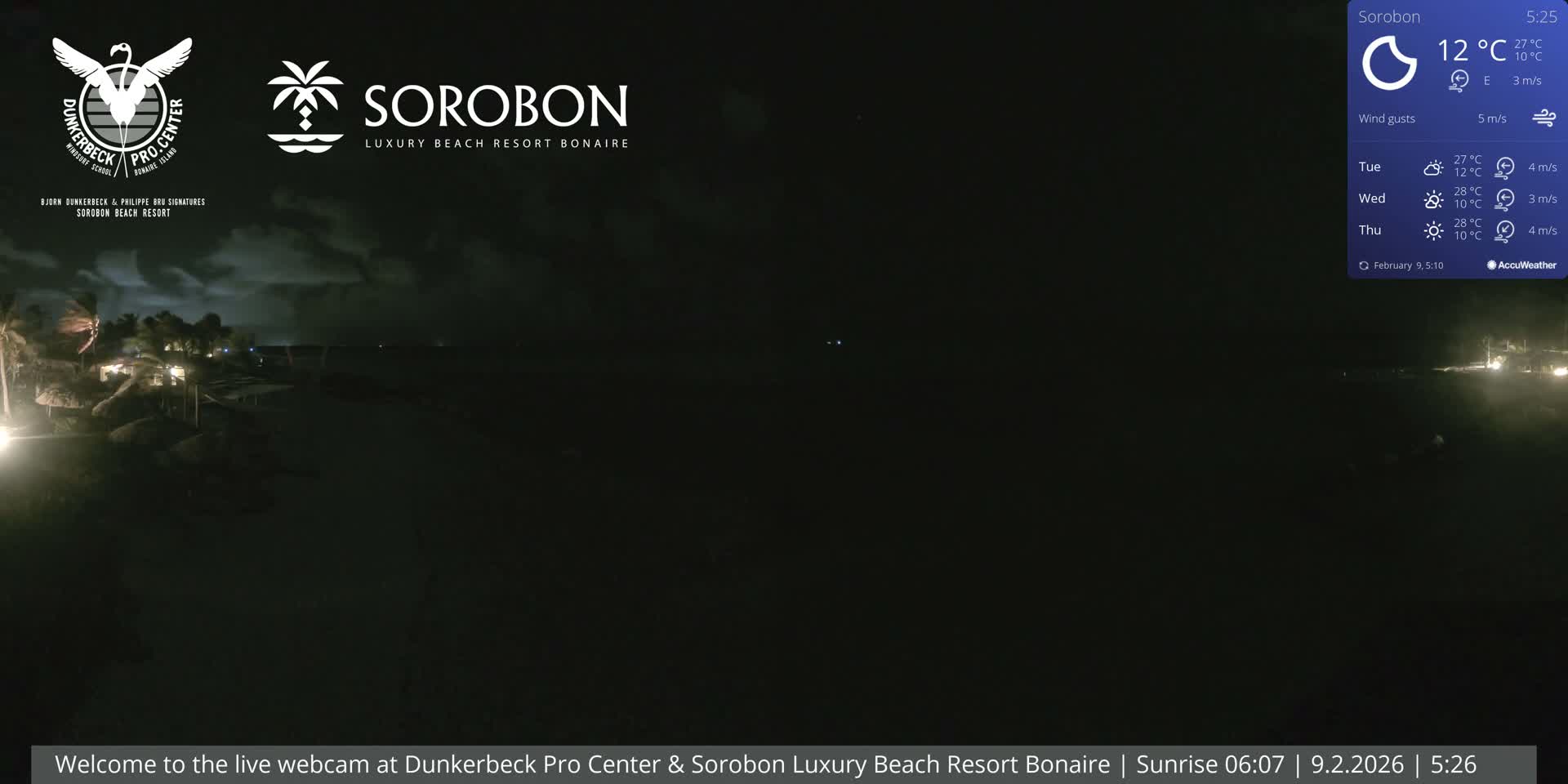 Carribean, Sorobon Beach Live Cam - Kralendijk, Bonaire, Bonaire Sint Eustatius and Saba, Netherland