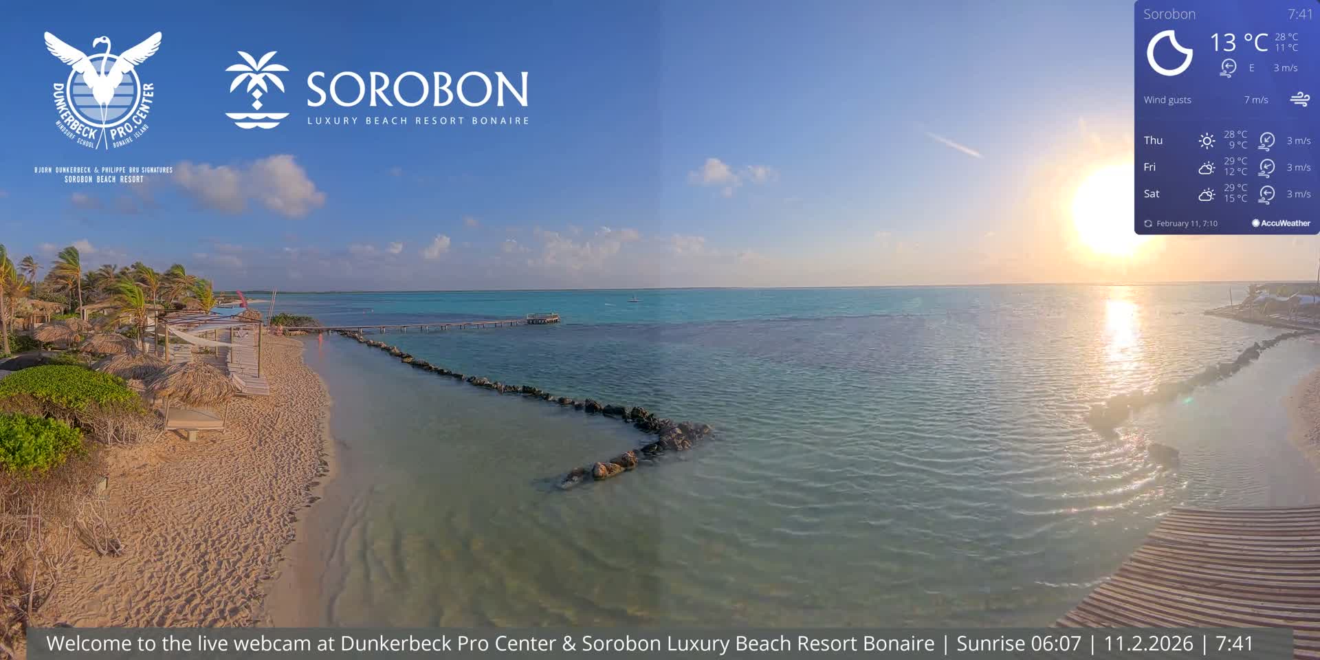 Carribean, Sorobon Beach Live Cam - Kralendijk, Bonaire, Bonaire Sint Eustatius and Saba, Netherland