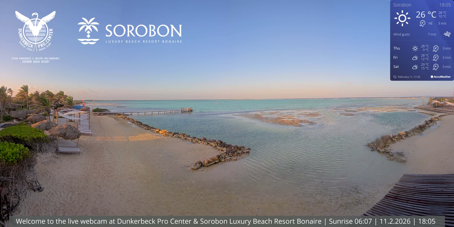 Carribean, Sorobon Beach Live Cam - Kralendijk, Bonaire, Bonaire Sint Eustatius and Saba, Netherland
