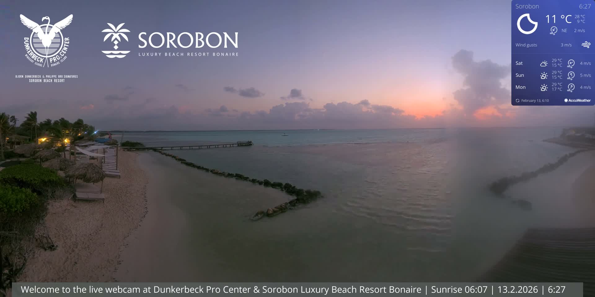 Carribean, Sorobon Beach Live Cam - Kralendijk, Bonaire, Bonaire Sint Eustatius and Saba, Netherland