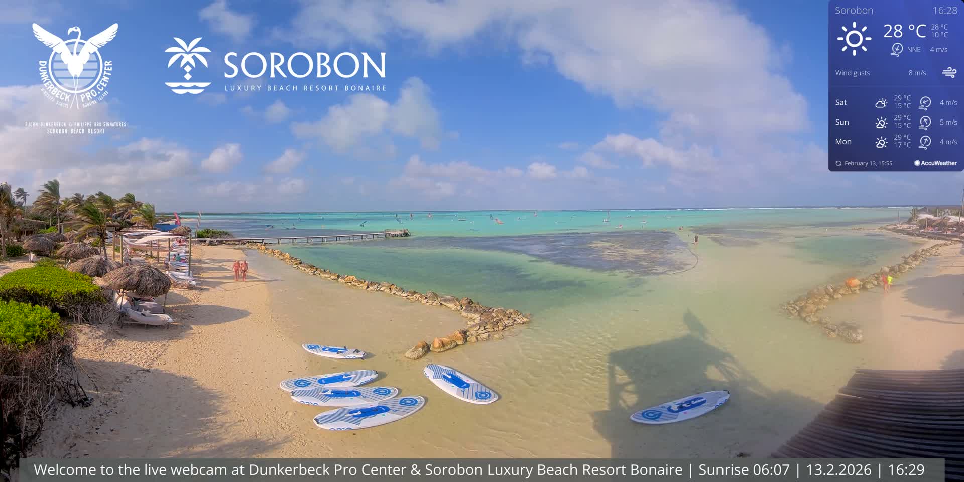 Carribean, Sorobon Beach Live Cam - Kralendijk, Bonaire, Bonaire Sint Eustatius and Saba, Netherland