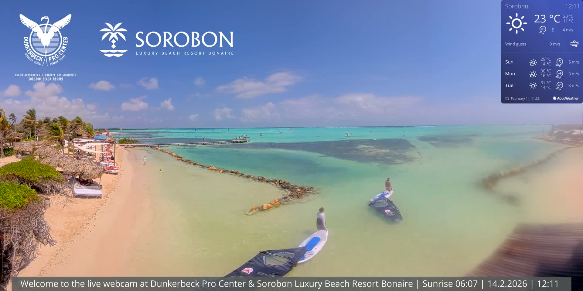 Carribean, Sorobon Beach Live Cam - Kralendijk, Bonaire, Bonaire Sint Eustatius and Saba, Netherland