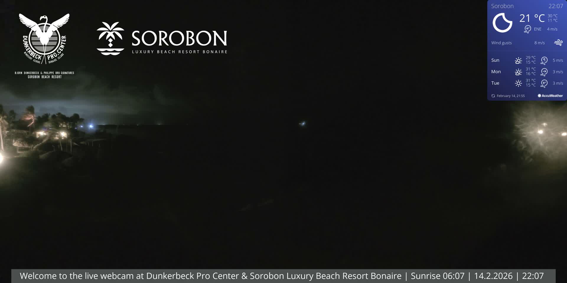 Carribean, Sorobon Beach Live Cam - Kralendijk, Bonaire, Bonaire Sint Eustatius and Saba, Netherland